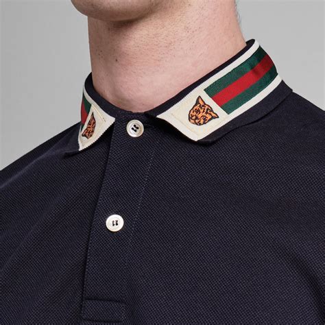 gucci print collar shirt|gucci polos for men.